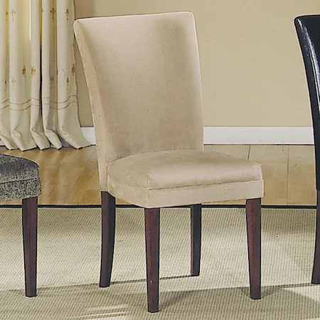 Peat Microfiber Upholstered Side Chair