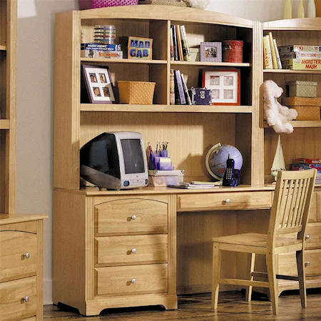 Pedestal Desk with Hutch