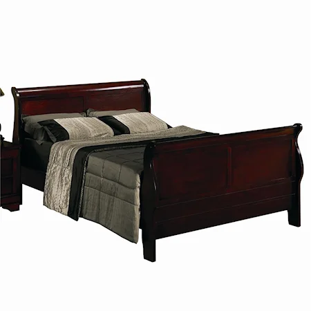 Louis Philippe Queen Sleigh Bed