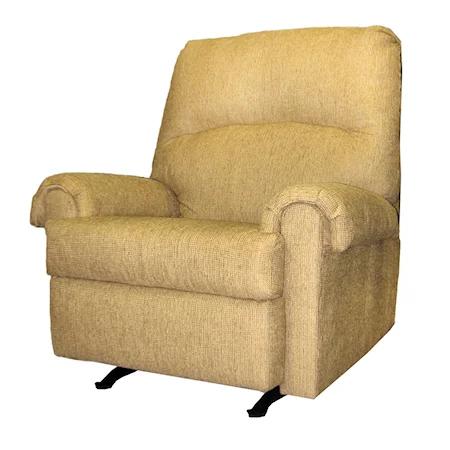 Brass Chenille Rocker Recliner