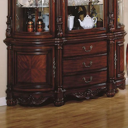 Traditional Buffet with Drawers