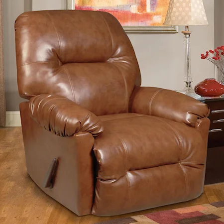 Bonded Leather Chaise Rocker Recliner