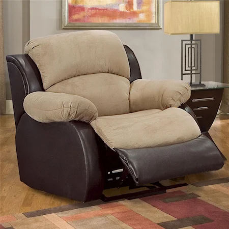 Recliner with Plump Pillow Arms