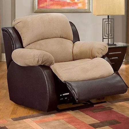 Recliner with Plump Pillow Arms