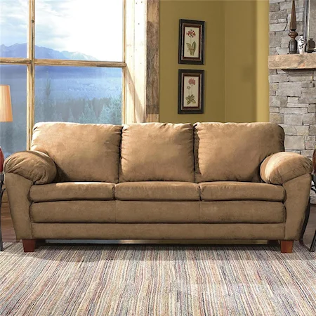 Upholstered Sofa with Pillow Top Seating