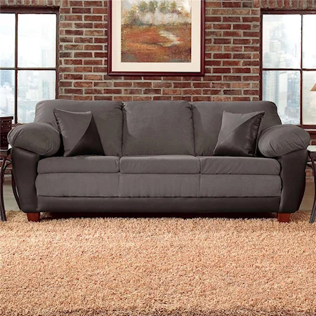 Upholstered Sofa with Pillow Top Seating