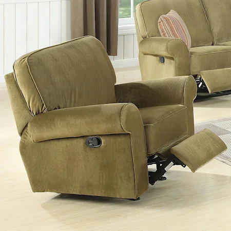 Recliner with Rolled Arms