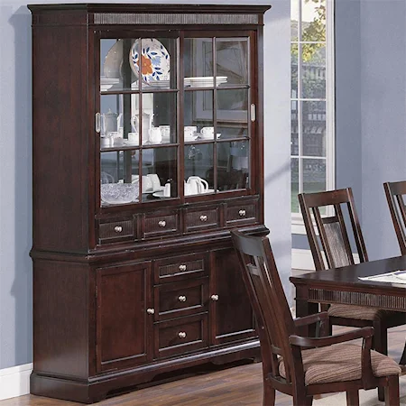 Contemporary China Cabinet With Shelves and Doors and Drawers