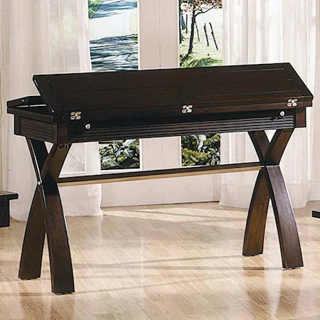 Contemporary Sofa Table with Hinged Fold-Out Top
