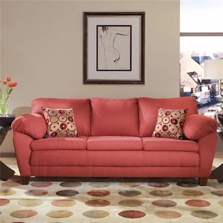 Upholstered Sofa with Pillow Top Seating