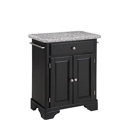 Gray Granite Top Kitchen Cuisine Serving Cart