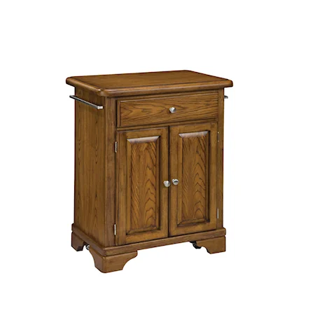 Wood Top Kitchen Cuisine Serving Cart