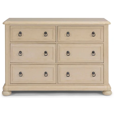 Cottage Style 6-Drawer Dresser