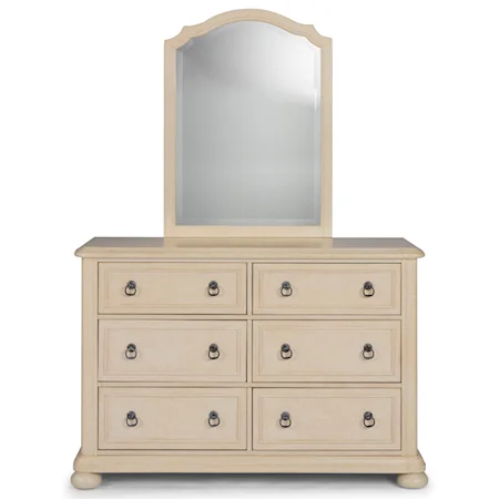 Cottage Style Dresser & Mirror Set