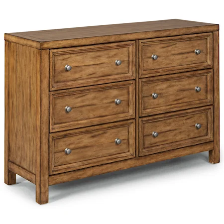 Traditional Dresser with Felt-Lined Top Drawers