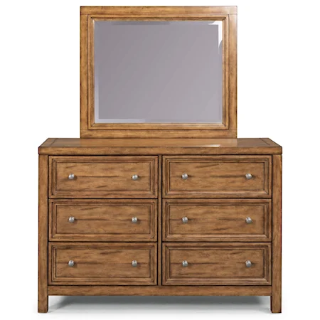 Traditional Dresser & Mirror Set