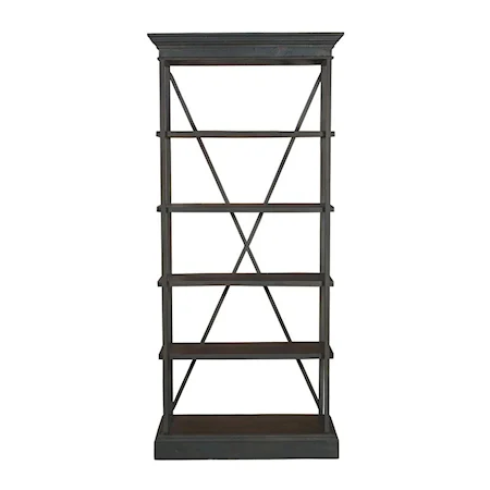 38 Inch Wide Display Bookcase with 4 Shelves