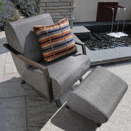 Outdoor Arm Chair w/ Ottoman