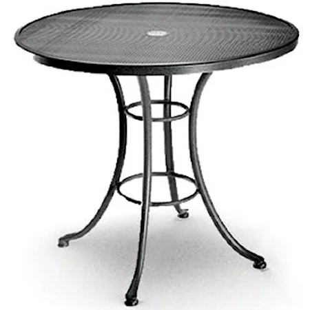 30" Cafe Table with Aluminum Base and Umbrella Hole