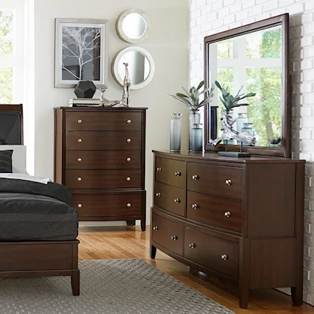 Contemporary Dresser and Mirror set