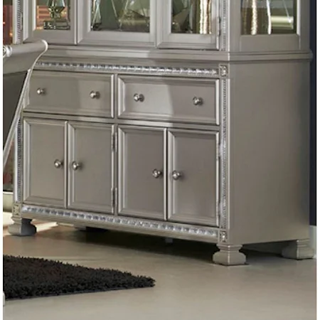Glam Dining Buffet with 4 Doors and 2 Drawers