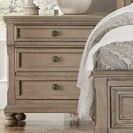 Relaxed Vintage Night Stand with Hidden Drawer