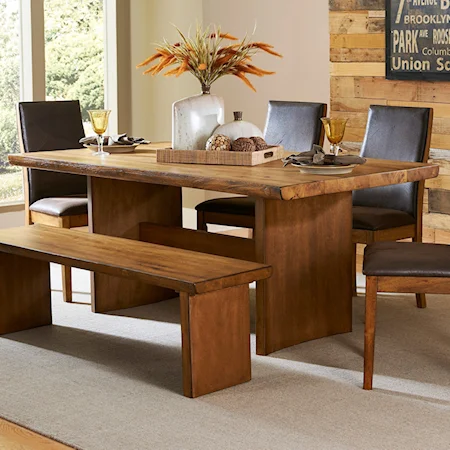 Contemporary Dining Table with Live Edge