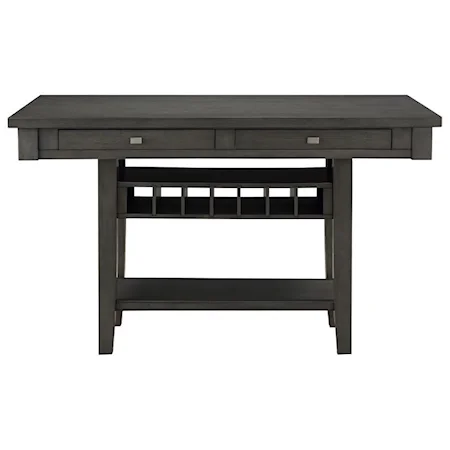 Transitional 4-Drawer Counter Height Table
