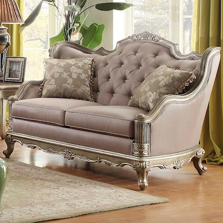 Love Seat with Jewel Tufting
