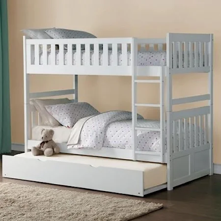 Full Over Full Bunk Bed with Trundle