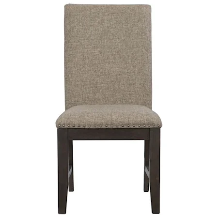Transitional Side Chair with Nailhead Trim