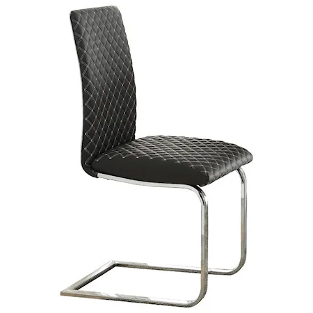 Contemporary Side Chair with Metal Base