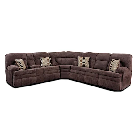 3-Piece Casual Two-Tone Reclining Sofa Sectional