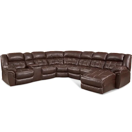 Casual Power Reclining Sectional