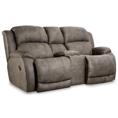 Casual Power Reclining Console Loveseat