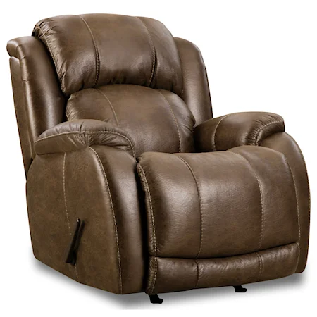 Casual Power Rocker Recliner with PIllow Top Arms