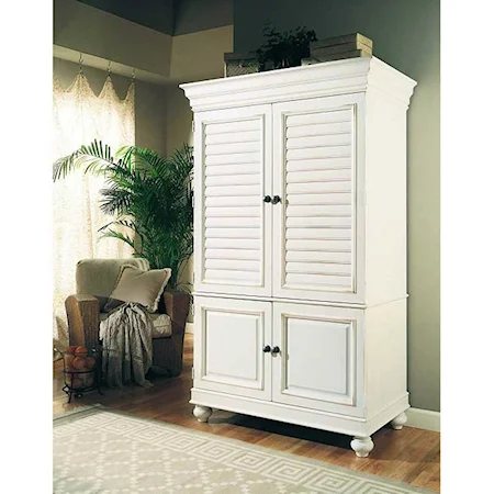 Entertainment Center Armoire with Wraparound Doors