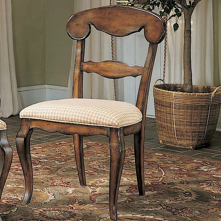 Fabric Upholstered Seat Dining Side Chair