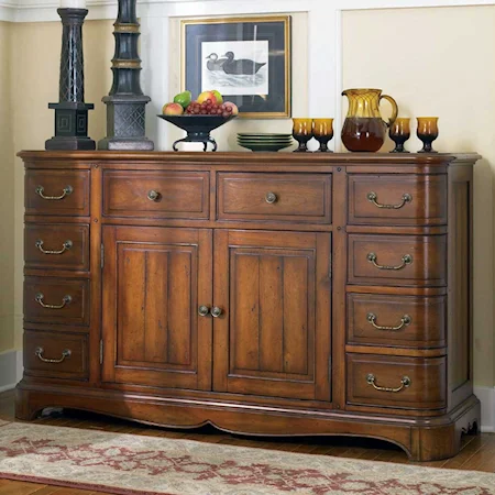 Shaped Front Credenza