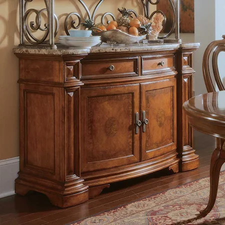 Marble Top Two Door Two Door Buffet