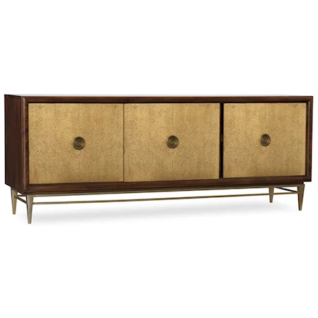 72" Mid-Century Modern Entertainment Console with Adjustable Shelves
