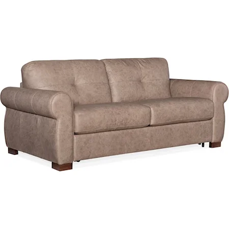Transitional Loveseat with Sleeper and Memory Foam Mattress