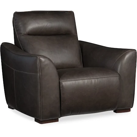 Transitional Power Leather Motion Recliner