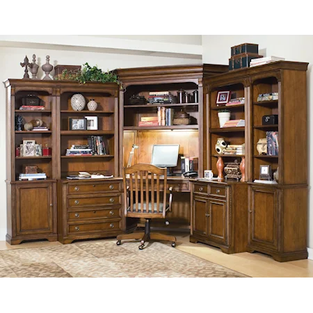Office Wall Unit with Corner Desk