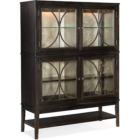 Glam Display Cabinet with Built-In Lighting