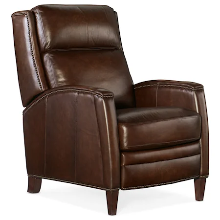 Leather Manual Push Back Recliner