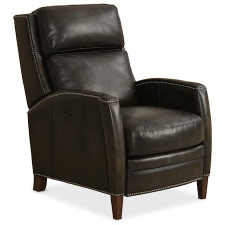 Leather Manual Push Back Recliner