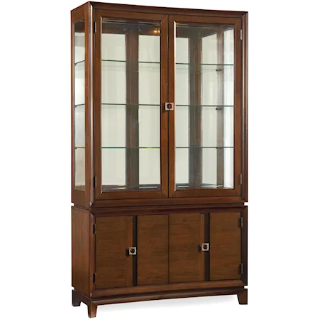 China Cabinet with Two Glass Doors & Three Display Shelves
