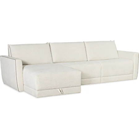 Contemporary Power Sleeper Loveseat with Chaise