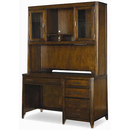 Single Pedestal Desk & Hutch